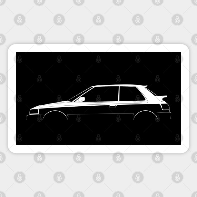 Mazda 323 GT-R (BG) Silhouette Sticker by Car-Silhouettes